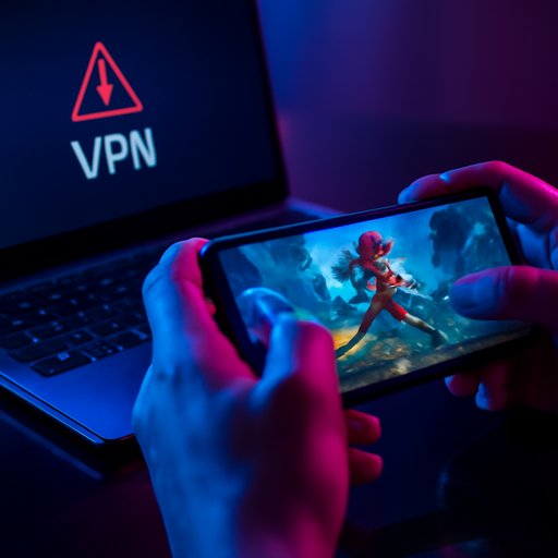 jlbdt VPN সতর্কতা সহ ল্যাপটপ স্ক্রিন